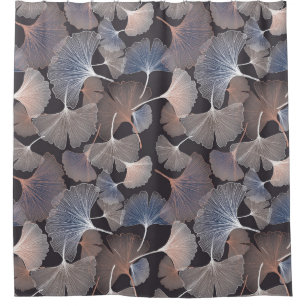 Ginkgo verlasse: elegantes natürliches Muster. Duschvorhang