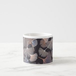 Ginkgo verlasse: elegantes natürliches Muster. Espressotasse