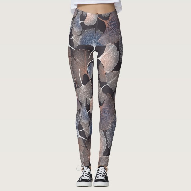 Ginkgo verlasse: elegantes natürliches Muster. Leggings (Vorderseite)