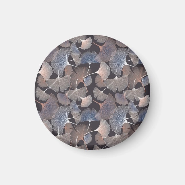 Ginkgo verlasse: elegantes natürliches Muster. Magnet (Vorne)