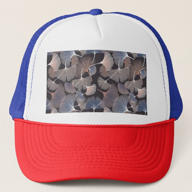 Ginkgo verlasse: elegantes natürliches Muster. Truckerkappe (Vorderseite)