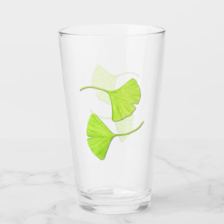Ginkgo verlässt botanische Kunst Glas