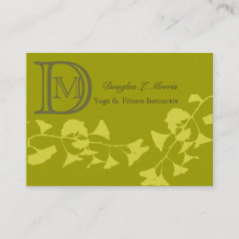Ginkgo-Yoga-elegantes berufliches mit Monogramm Quadratische Visitenkarte