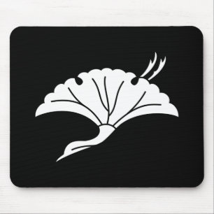 Ginkgoblatt in Kranichform Mousepad