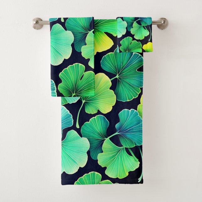 Ginko-Biloba-Blätter Badhandtuch Set (Insitu)