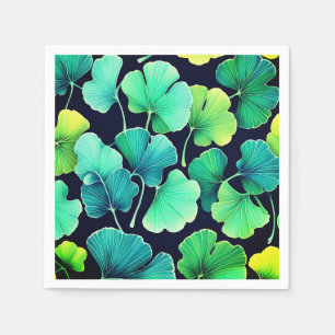 Ginko-Biloba-Blätter Serviette