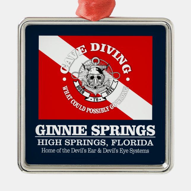 Ginnie Springs (beste Höhlen) Ornament Aus Metall (Vorne)
