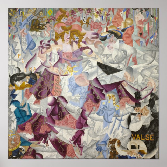 Gino Severini Dynamic Hieroglyphic Poster Print (Vorne)