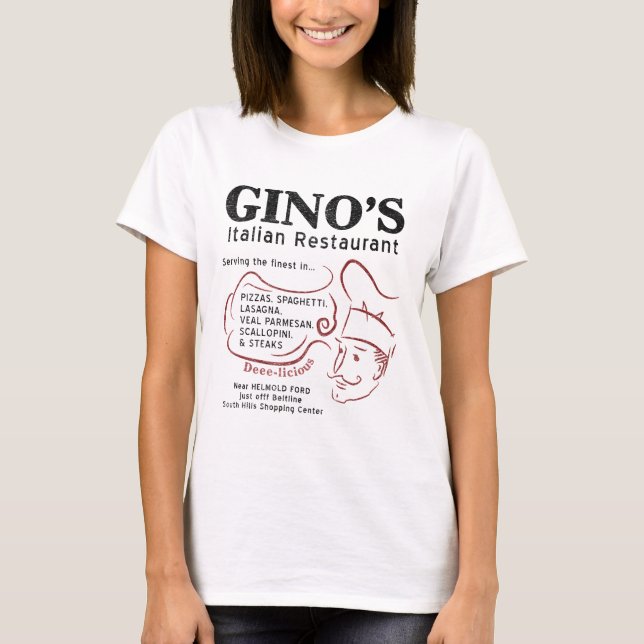 Gino's italienisches Restaurant T-Shirt (Vorderseite)