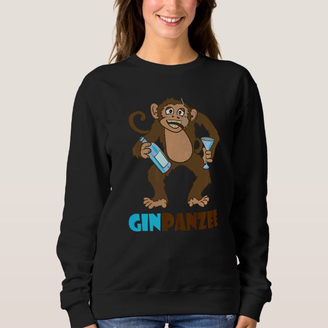 Ginpanzee Gimpanzee Alcohol Beer Bootsfestival Sweatshirt (Vorderseite)
