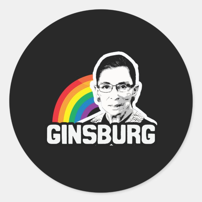 Ginsburg Pride Runder Aufkleber (Vorderseite)