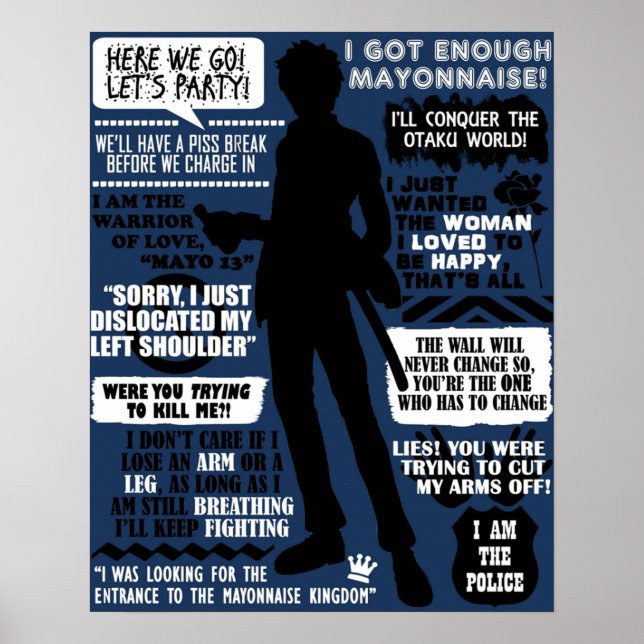 Gintama Hijikata Toshiro Quotes Poster (Vorne)