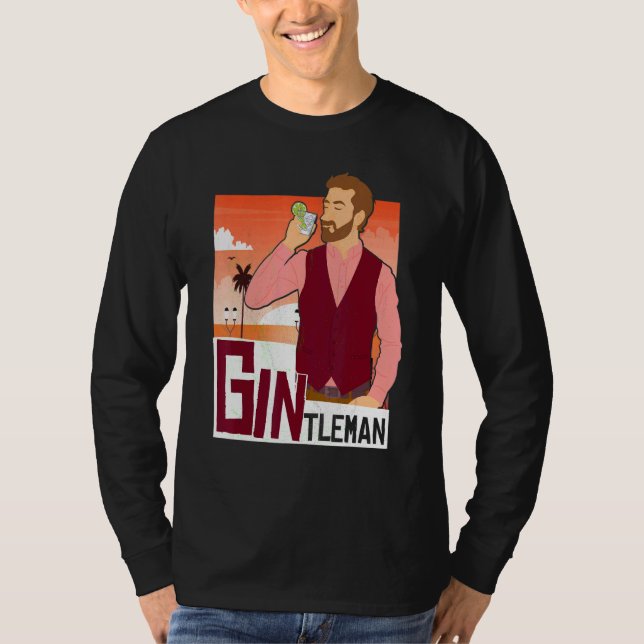 Gintleman Cocktail Gentleman Party Theme Party T-Shirt (Vorderseite)