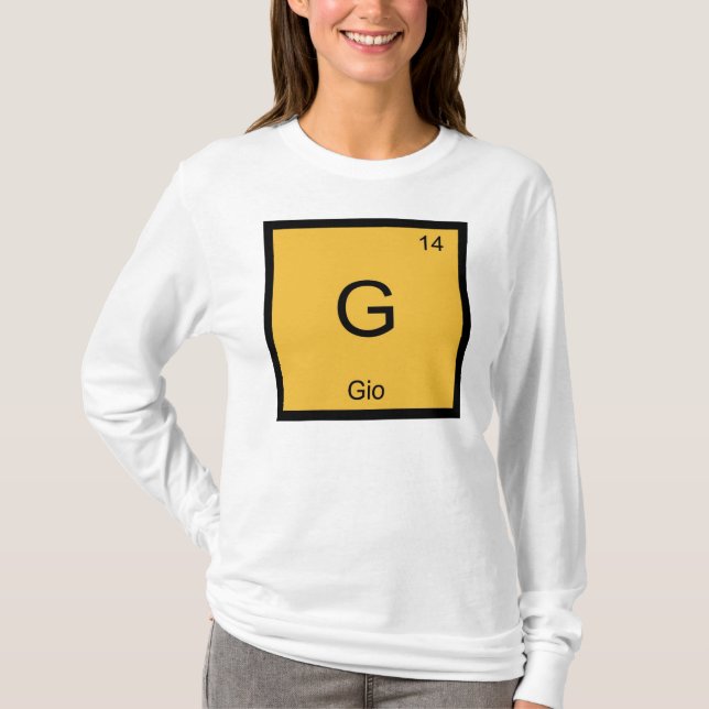 Gio Name Chemistry Element Periodic Table T-Shirt (Vorderseite)