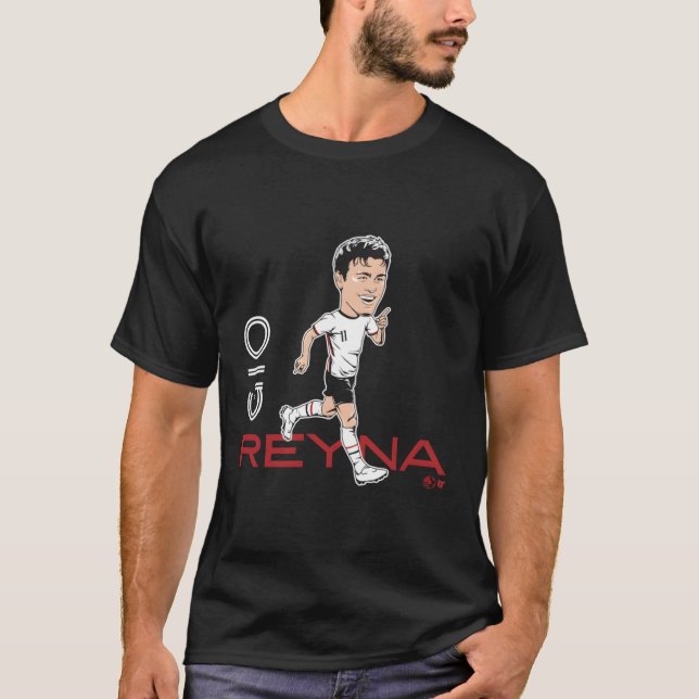 Gio Reyna Caricature United Staaten Soccer T-Shirt (Vorderseite)