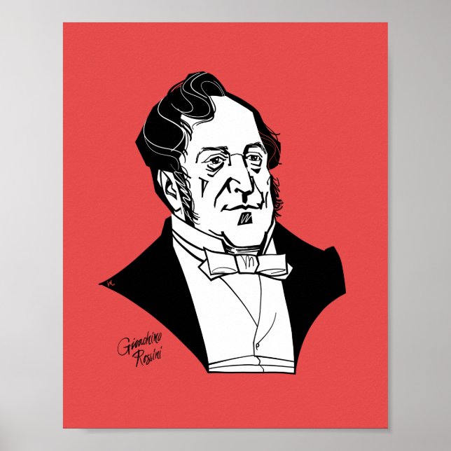 Gioachino Rossini Poster (Vorne)