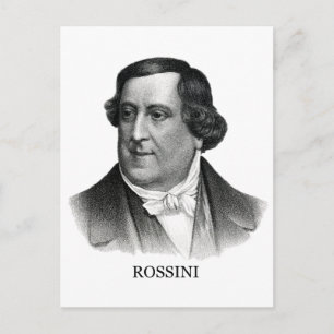 Gioachino Rossini, schwarz Postkarte