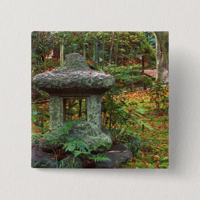Giohji Temple, Arashiyama, Kyoto, Japan Button (Vorderseite)