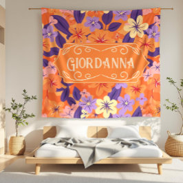 Giordanna Moderne blumenfarbene Blüten Fleecedecke