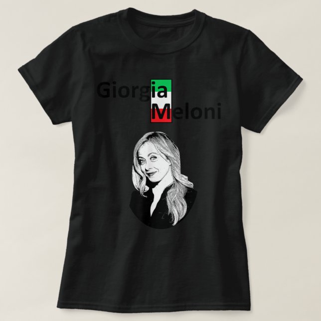 Giorgia Meloni "Brothers of Italy" T-Shirt (Design vorne)