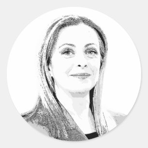 Giorgia Meloni Runder Aufkleber
