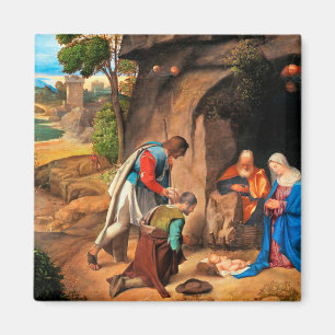 Giorgione - Die Verehrung der Hirten Magnet