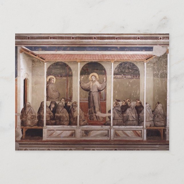 Giotto:Der heilige Franziskus erscheint in Arles d Postkarte (Vorderseite)
