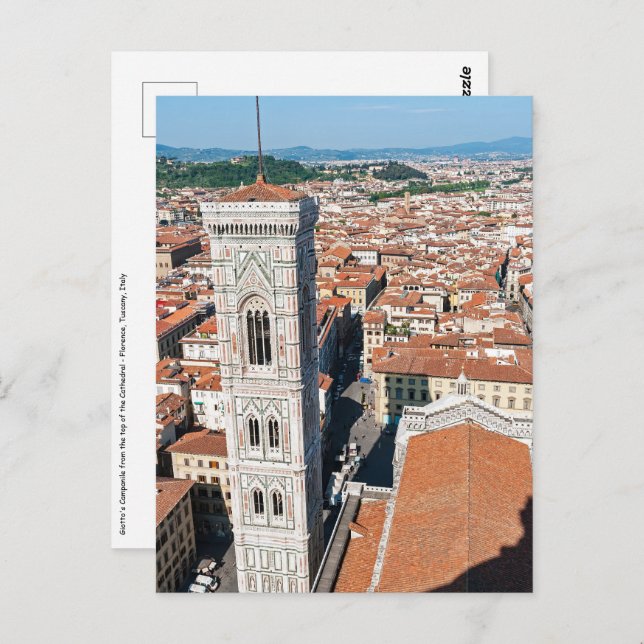 Giotto's Campanile - Florenz, Toskana, Italien Postkarte (Vorne/Hinten)