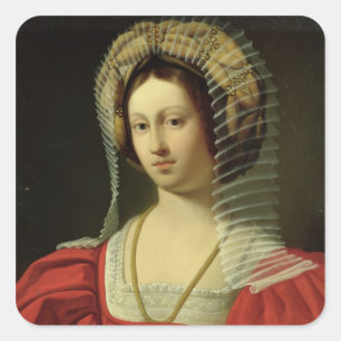 Giovanna I Königin von Neapel, 1842 Quadratischer Aufkleber