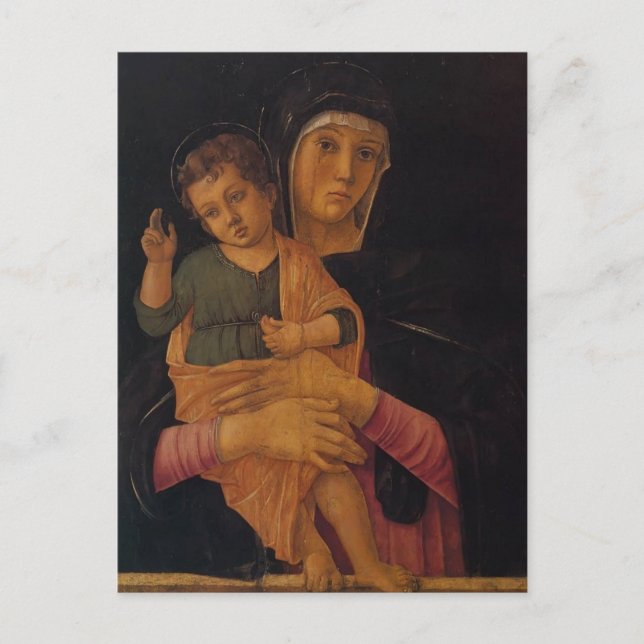 Giovanni Bellini - Madonna mit dem Segen des Kinde Postkarte (Vorderseite)