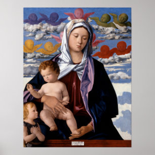 Giovanni Bellini Madonna und Kind mit Johannes Poster