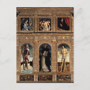 Giovanni Bellini-Polyptych von San Vincenzo Ferrer Postkarte