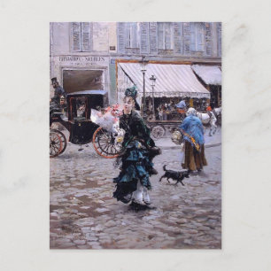 Giovanni Boldini - Kreuzung der Straße Postkarte