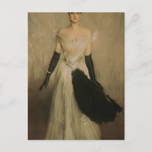 Giovanni Boldini - Portrait einer Lady Postkarte (Vorderseite)