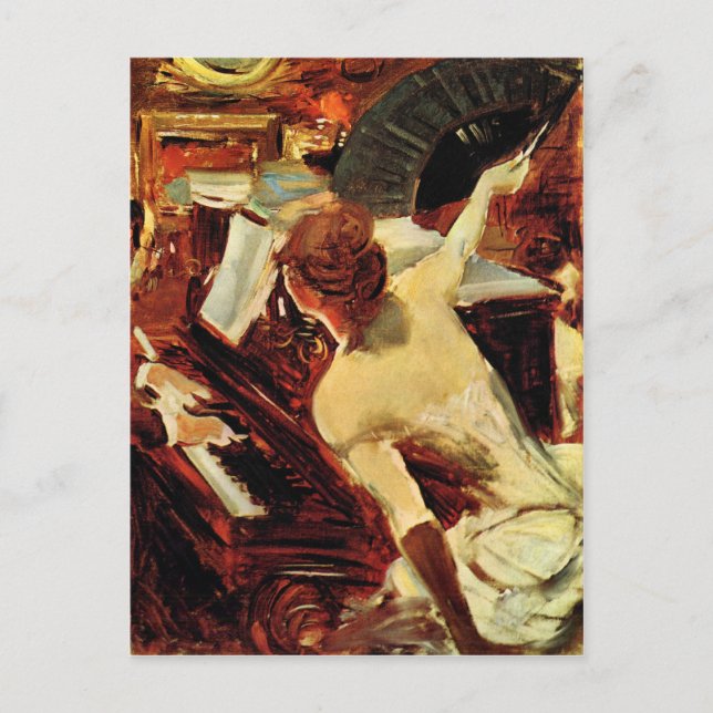 Giovanni Boldini - Sängerin Mondana Postkarte (Vorderseite)