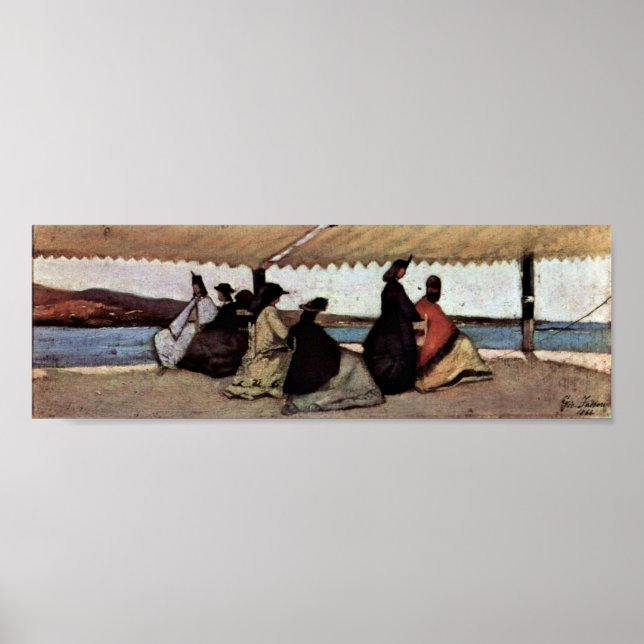 Giovanni Fattori - Die Rotunda von Palmieri Poster (Vorne)