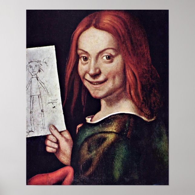 Giovanni Francesco Caroto - Junge mit zeichnend Poster (Vorne)