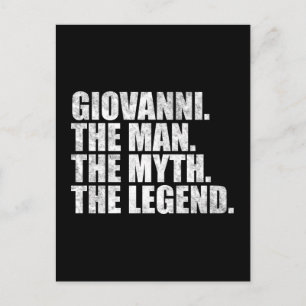 Giovanni Name,Giovanni Der Mann Der Mythos Die Leg Postkarte