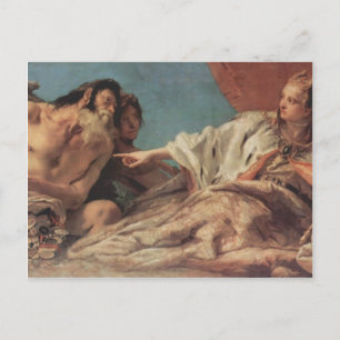 Giovanni Tiepolo - Neptun bietet Geschenke für Ven Postkarte
