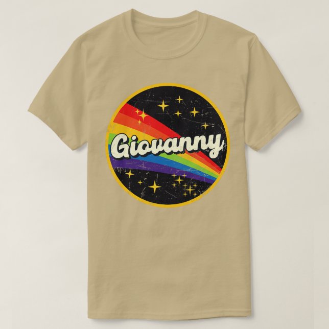 Giovanny Rainbow In Space Vintag GrungeStyle T-Shirt (Design vorne)