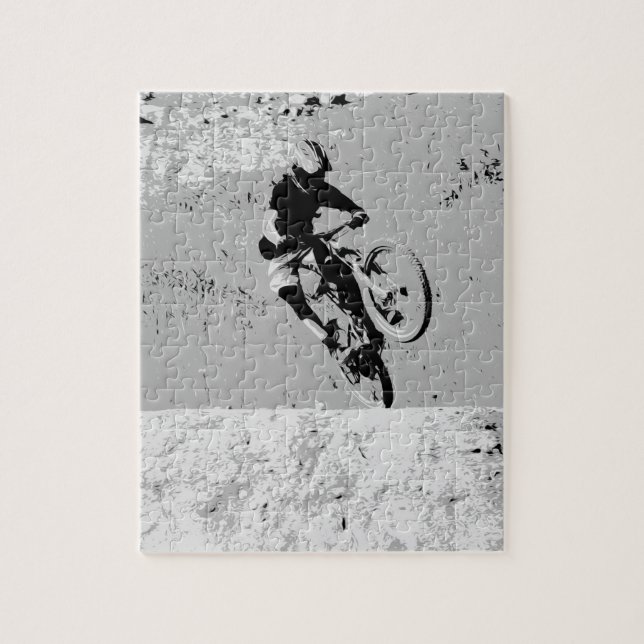 Gipfel des Berges - Mountain Biker Puzzle (Vertikal)