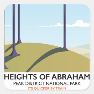 Gipfel des Höhenzugs Abraham Peak District Rail Pl Quadratischer Aufkleber