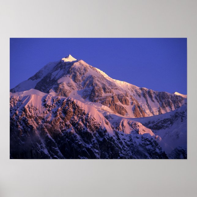 Gipfel des Peak McKinley in Denali: Poster (Vorne)