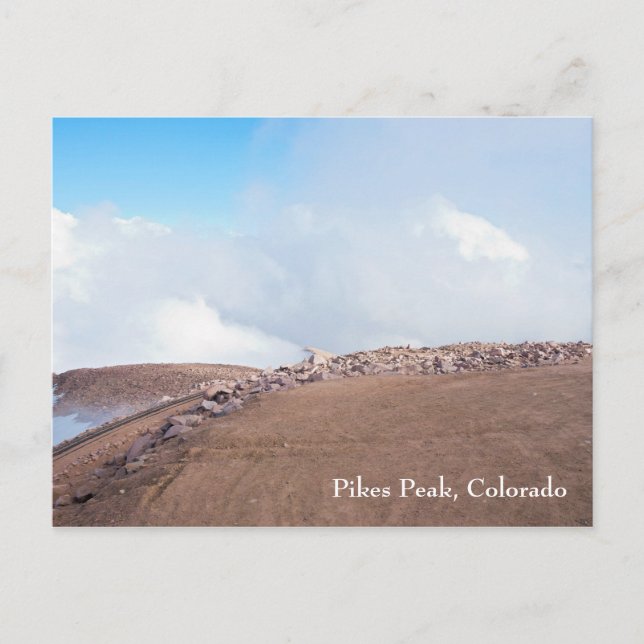 Gipfel des Pikes Peak Postkarte (Vorderseite)