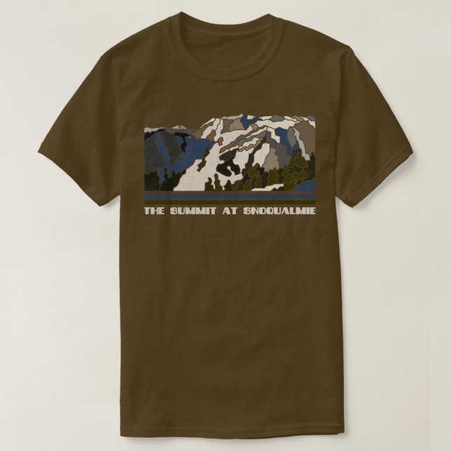 Gipfel im Snoqualmie Skigebiet Alpin T-Shirt (Design vorne)