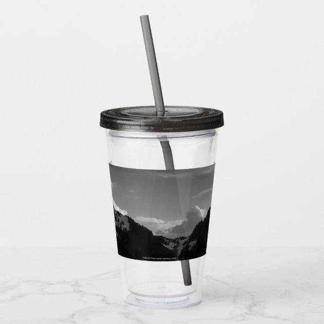 Gipfel und Wolken Acryltrinkbecher (Links)