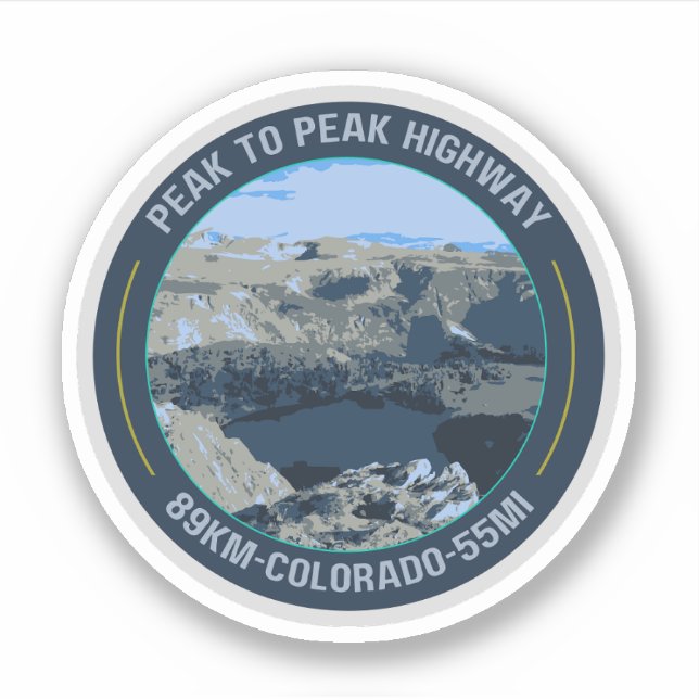 Gipfel zu Spitze landschaftliche durch colado fels Aufkleber (Vorderseite)