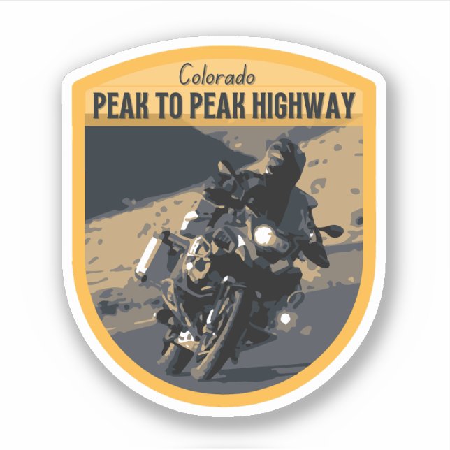 Gipfel zu Spitze landschaftliche durch colado fels Aufkleber (Vorderseite)