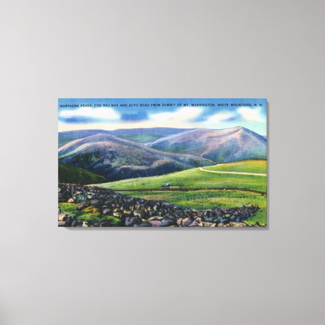 Gipfelansicht der Zahnradbahn, nördliche Spitzen Leinwanddruck (Vorderseite)