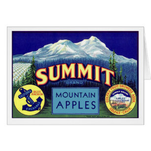 Gipfeläpfel - Vintages Fruchtkäseletikett